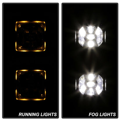 Spyder Dodge Ram 2013-2018 1500 Only Full LED Fog Lights W/Bracket and Universial Switch- Clear 9045424