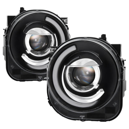 SPYDER xTune 15-17 Jeep Renegade Light Bar DRL Projector Headlights -Black (PRO-JH-JREN-LBDRL-BK) 9039720
