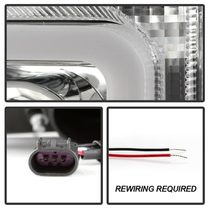 Spyder 17-18 Ford F250/F350/F450 Halogen Model Only -White Light Bar- Chrome- PRO-YD-FS17HALSI-C 5087843