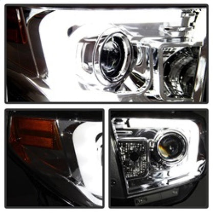 Spyder Toyota Tundra 2014-2016 Projector Headlights Light Bar DRL Chrome PRO-YD-TTU14-DRL-C 5080141