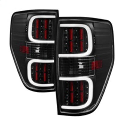 SPYDER xTune Ford F150 09-14 LED Tail Lights - Black ALT-ON-FF15009-LBLED-BK 5082169