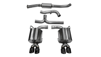 Corsa Performance 11-13 Subaru Impreza Sedan STI 2.5L Turbo Manual Black Sport Cat-Back