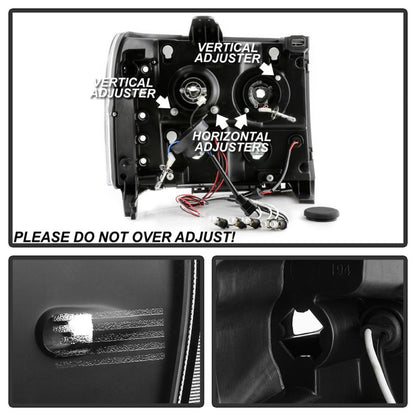 Spyder GMC Sierra 1500/GMC Sierra Denali 08-13 Projector LED Halo- LED All Blk PRO-YD-GS07-HL-BKV2 5086020