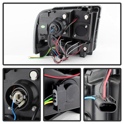 Spyder Ford F250/350 05-07 Projector Headlights LED Halo LED Blk Smke PRO-YD-FS05-HL-BSM 5078483
