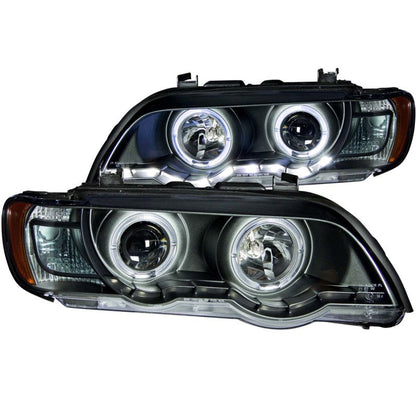 Anzo 2000-2003 BMW X5 Projector Headlights w/ Halo Black