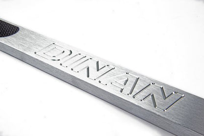 Dinan Shock Tower Brace - 1996-2003 BMW 525i/528i/530i/540i/M5 Rear - Brushed Aluminum w/ Carbon Inlays - E39