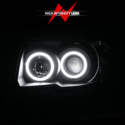 Anzo 2006-2009 Toyota 4Runner Projector Headlights w/ Halo Black
