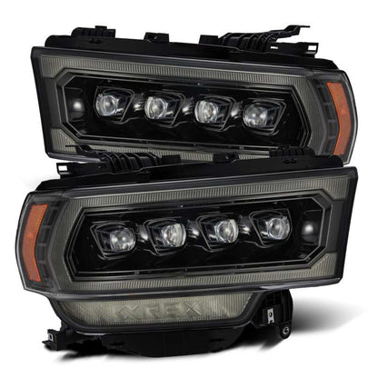 AlphaRex 19-21 Ram 2500 NOVA LED Proj Headlights Plank Style Alpha Blk w/Activ Light/Seq Signal/DRL 880552 *Discontinued