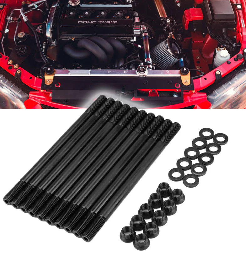 BULL BOOST PERFORMANCE Heavy Duty Cylinder Head Stud Kit For Mitsubishi EVO 8 EVO 9 Eclipse DSM 4G63