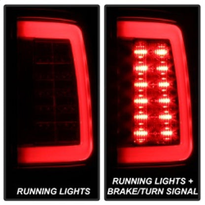 Spyder 13-14 Dodge Ram 1500 LED Tail Lights - Red Clear ALT-YD-DRAM13V2-LED-RC 5084071