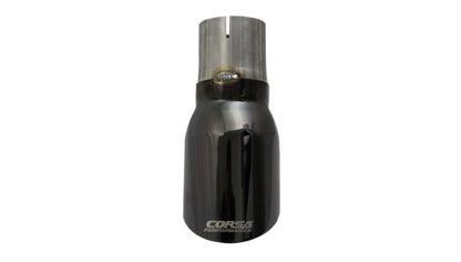 Corsa Single Universal 2.75in Inlet / 4in Outlet Black PVD Pro-Series Tip Kit TK005BLK