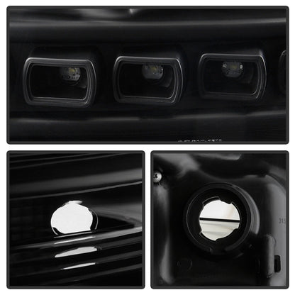Spyder Ford Super Duty 11-16 Projector Headlights LEDHalo DRL All Black PRO-YD-FS11-HL-BKV2 5086013