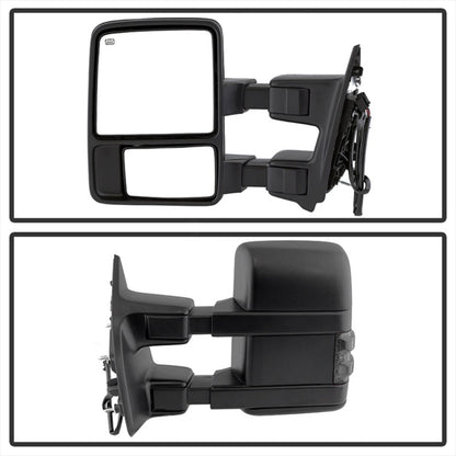 SPYDER xTune Ford SuperDuty 08-15 Extendable Heated Mirrors w/ LED Signal Smoke MIR-FDSD08S-PW-SM-SET 9935831