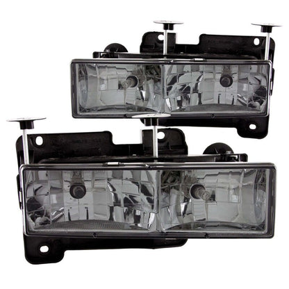 Anzo 1988-1998 Chevrolet C1500 Crystal Headlights w/ Smoke Lens