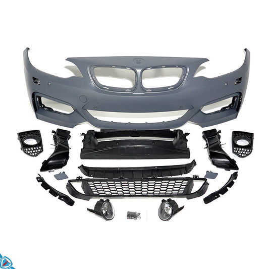 2014-2021 BMW 2 Series (F22/F23) M Sport Style Polypropylene Front Bumper Conversion Kit | E3Tuning