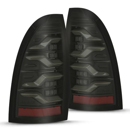 AlphaRex 05-15 Toyota Tacoma LUXX LED Taillights Alpha Blk w/Activ Light/Seq Signal 680050 *Discontinued