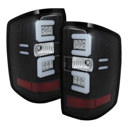 Spyder Chevy 1500 14-16 Light Bar LED Tail Lights Blk ALT-YD-CS14-LBLED-BK 5079985