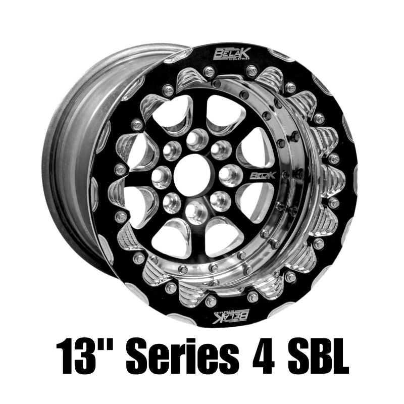 Belak Wheels Belak 13x11/5in BS/5x114.3 BP/High Pad Series 4 Wheel - Double Beadlock Billet (Small Brake Kit Req) 13115114S45BS-BLT