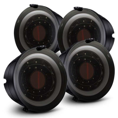 AlphaRex 05-13 Chevrolet Corvette PRO-Series LED Tail Lights Jet Black 610020 *Discontinued