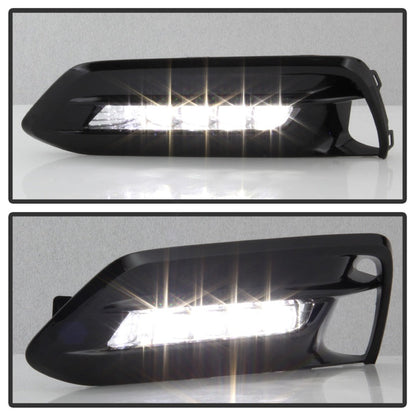 Spyder 18-19 Honda Accord Sedan OEM LED Fog Lights w/OEM Fit Switch - Clear (FL-HA2018-4D-LED-C) 5086310