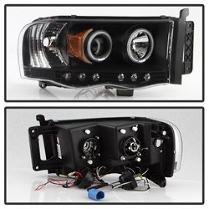Spyder Dodge Ram 1500 02-05/Ram 2500 03-05 Projector Headlights LED Halo LED Blk PRO-YD-DR02-HL-BK 5009975
