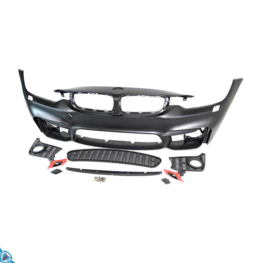 2014-2020 BMW 4 Series (F32/F33/F36) M4 Style Polypropylene Front Bumper Conversion Kit | E3Tuning