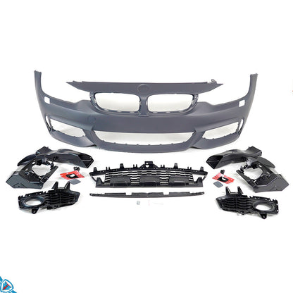 2014-2020 BMW 4 Series (F32/F33/F36) M Sport Style Polypropylene Front Bumper Conversion Kit | E3Tuning