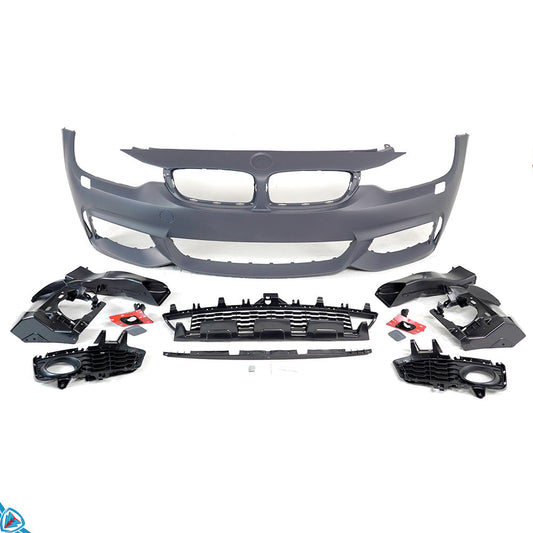 2014-2020 BMW 4 Series (F32/F33/F36) M Sport Style Polypropylene Front Bumper Conversion Kit | E3Tuning