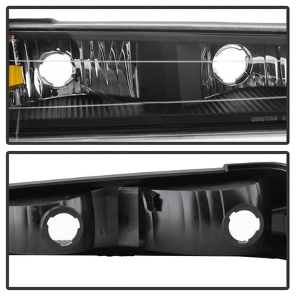 SPYDER Xtune Chevy Colorado 04-12 OEM Headlights w/ Bumper Lights Black HD-JH-CCOL04-SET-BK 9032110