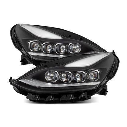 AlphaRex 17-22 Tesla Model 3/20-23 Model Y NOVA-Series LED Proj Headlights Blk w/Actv Lgt & Seq.Sig 880860 *Discontinued