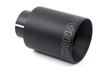 Dinan Double-Walled 4" Clamp-On Exhaust Tip (Black Ceramic) Black - 4" Outlet, 2.5" Inlet