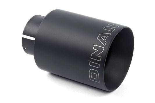 Dinan Double-Walled 4" Clamp-On Exhaust Tip (Black Ceramic) Black - 4" Outlet, 2.5" Inlet