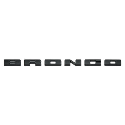 Ford Racing 2021+ Bronco Grille Lettering Overlay Kit - Black M-1447-BLMB