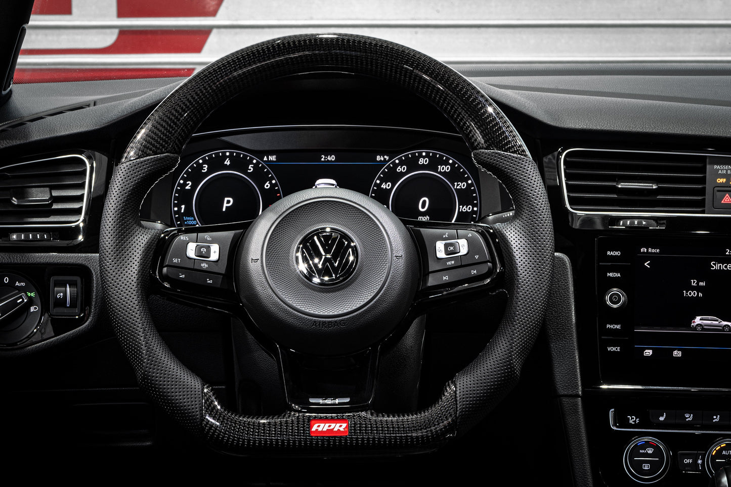 APR Steering Wheel - Carbon Fiber & Perforated Leather
MK7 Golf R Silver (For use with Paddles)
