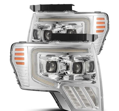 AlphaRex 09-14 Ford F-150 PRO-Series Projector Headlights Plank Style Chrm w/Activ Light/Seq Signal 880482 *Discontinued