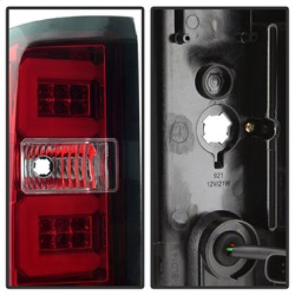 Spyder Chevy Silverado 2016-2017 Light Bar LED Tail Lights - Red Clear ALT-YD-CS16-LED-RC 5083753
