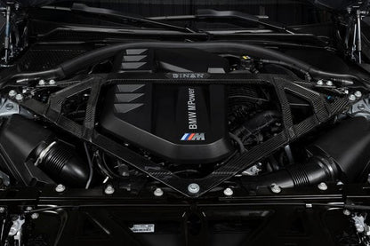 Dinan Gloss Carbon Fiber Strut Tower Brace - 2021-2025 BMW M2/M3/M4 Gloss Carbon Fiber - G80/G82/G83/G87