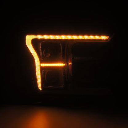 AlphaRex 18-20 Ford F-150 (Req. Conv F150 w/Stock LED) LUXX LED Proj HL Blk Actv Lgt Seq Sig SB DRL 880250 *Discontinued