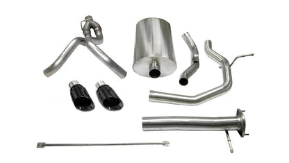 Corsa 03-06 Chevrolet SSR 5.3L V8 3in Cat-Back Dual Rear w Single 4in Black Pro-Series Tips 14254BLK