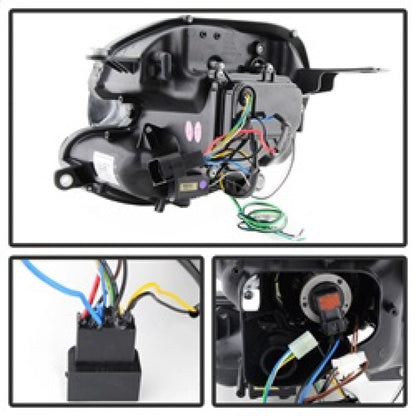 Spyder Mini Cooper 2007-2012 Projector Headlights Halogen Model Only - DRL Black PRO-YD-MC07-DRL-BK 5080608