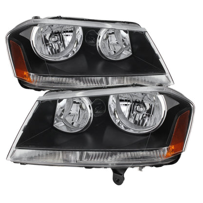 SPYDER Xtune Dodge Avenger 08-14 Crystal Headlights Black HD-JH-DA08-AM-BK 9025297