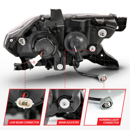 Anzo  16-17 Toyota Tacoma Projector Headlights w/ Plank Style Design