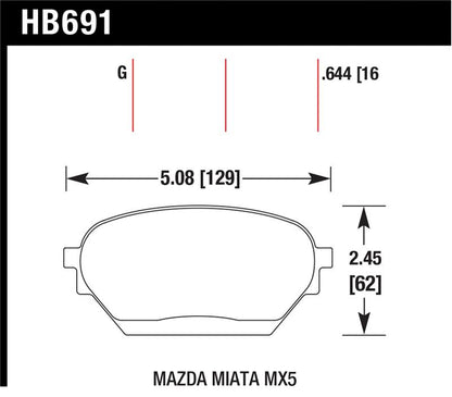 Hawk 06-14 Mazda MX-5 DTC-60 Race Front Brake Pads