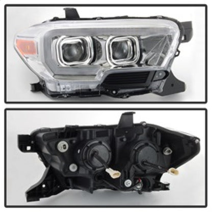 SPYDER xTune Toyota Tacoma 16-18 DRL Light Bar Projector Headlights - Chrome PRO-JH-TTA16-LBDRL-C 9039263