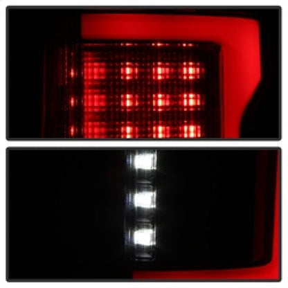 Spyder 15-18 Ford F-150 LED Tail Lights (w/Blind Spot) - Black Smoke (ALT-YD-FF15015BS-LBLED-BSM) 5085337
