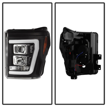 Spyder Ford F-250/F-350/F450 Super Duty 11-16 V2 Projector Headlights - Black (PRO-YD-FS11V2-LB-BK) 5084460