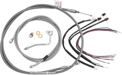 Burly Brand Gorilla Bar Control Kit 14in - Stainless Steel B30-1167