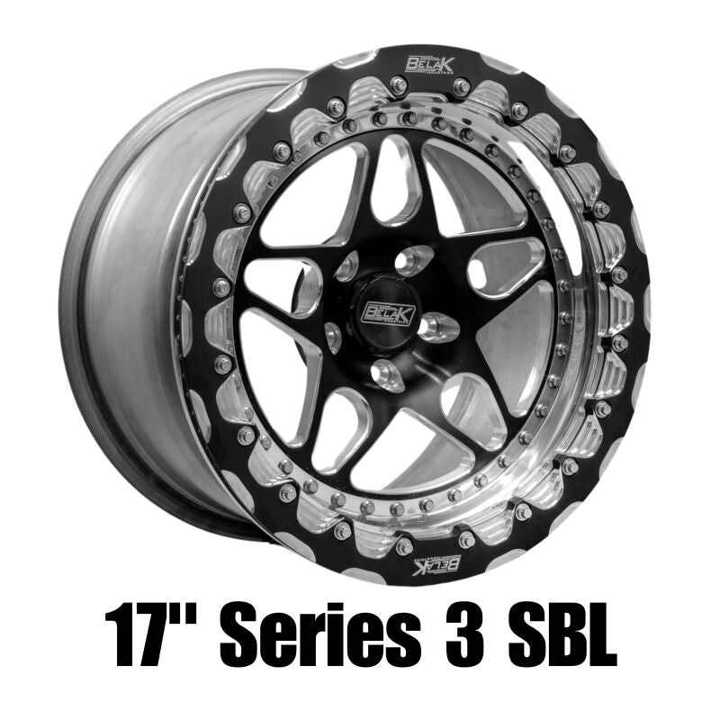 Belak Wheels Belak 17x10 / 5x112 BP / 7in BS / Series 3 Wheel - Single Beadlock (Req Spacer/Extended Studs) 17105112S37BS-SBL