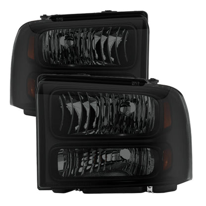 SPYDER Xtune Ford F250/350/450 Super Duty 05-07 Crystal Headlights Black Smoked HD-JH-FS05-AM-BSM 9030444