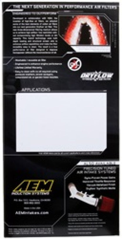 AEM Induction AEM 05-09 VW Passat / 06-08 VW GTI DryFlow Air Filter 28-20888